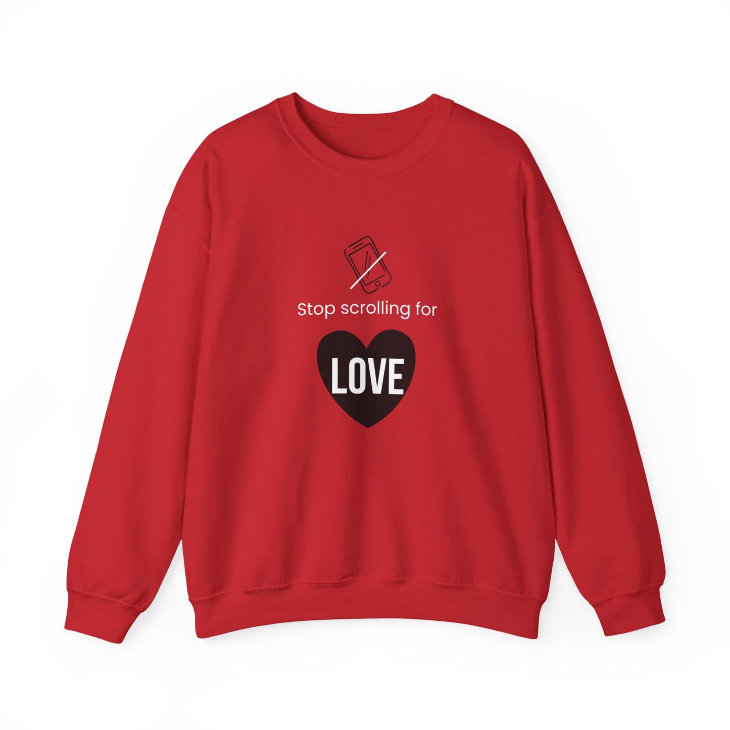 Stop Scrolling for Love Sweatshirt | Red
